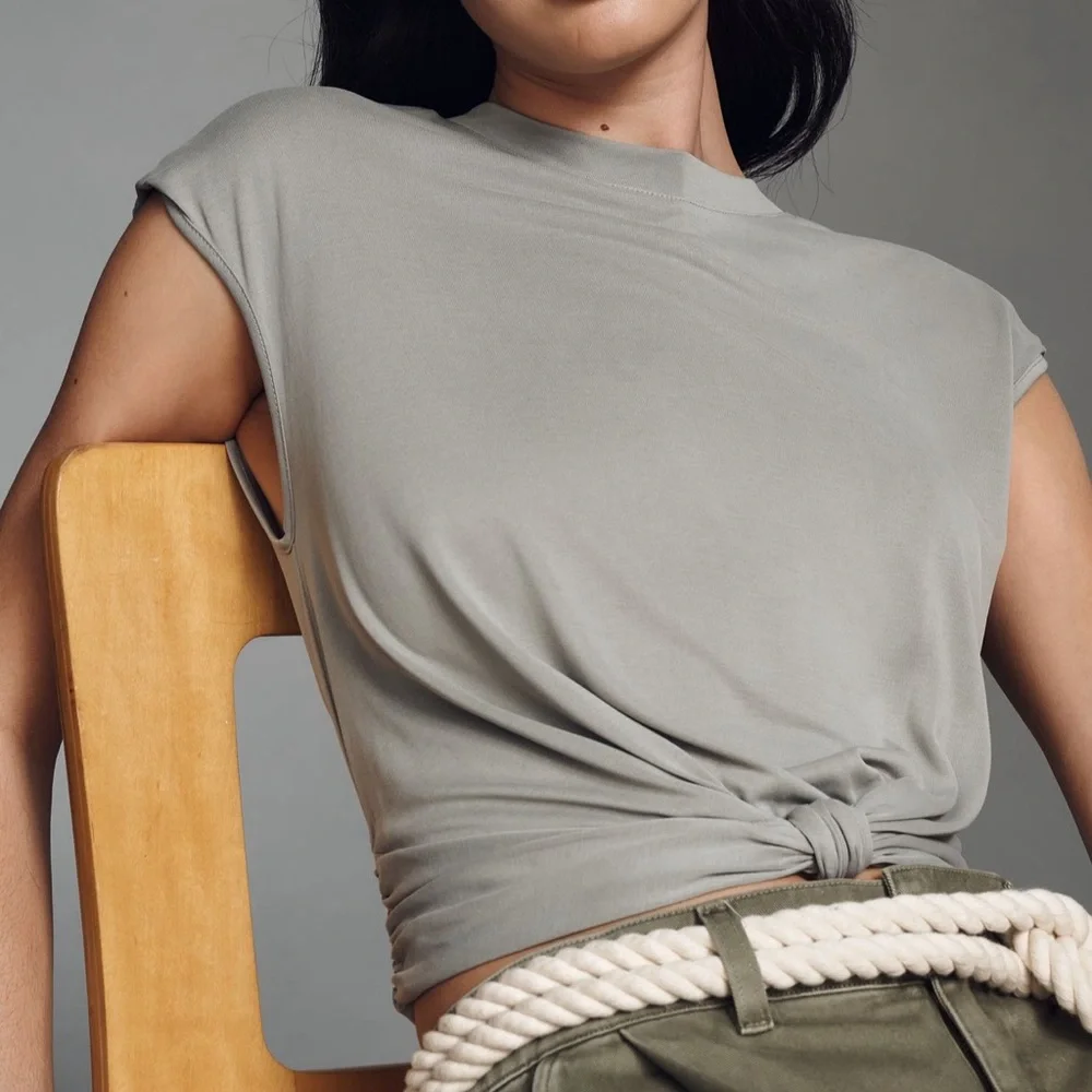 NWT Anthropologie Front Twist Muscle Tank - Picture 8 of 9